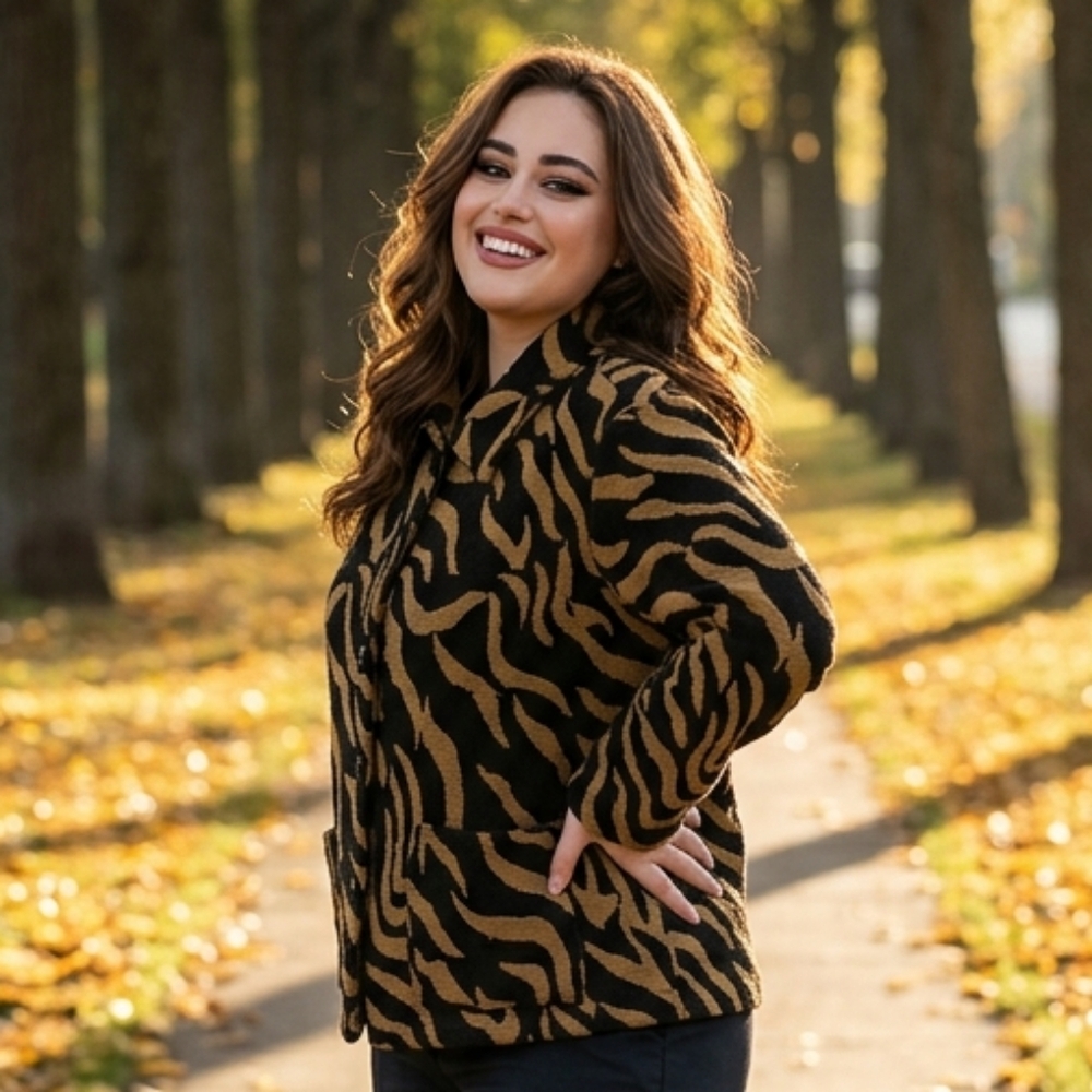 Tiger Print Jacket Large